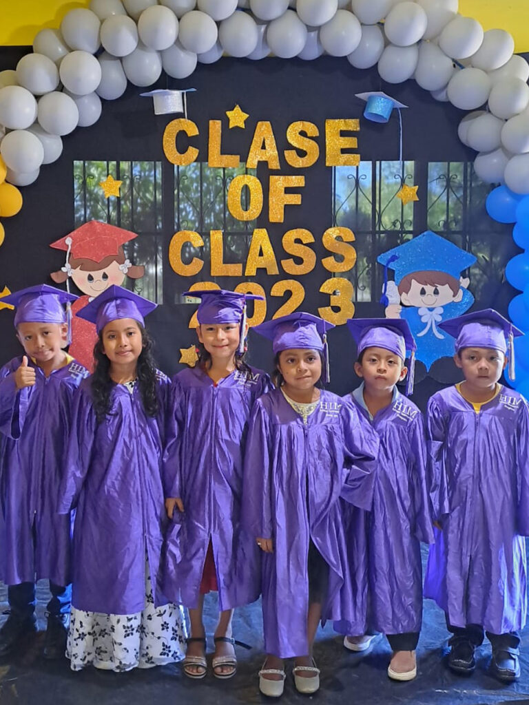 Graduating class of 2023 from the HIM daycare in Pueblo Modelo, Guatemala.