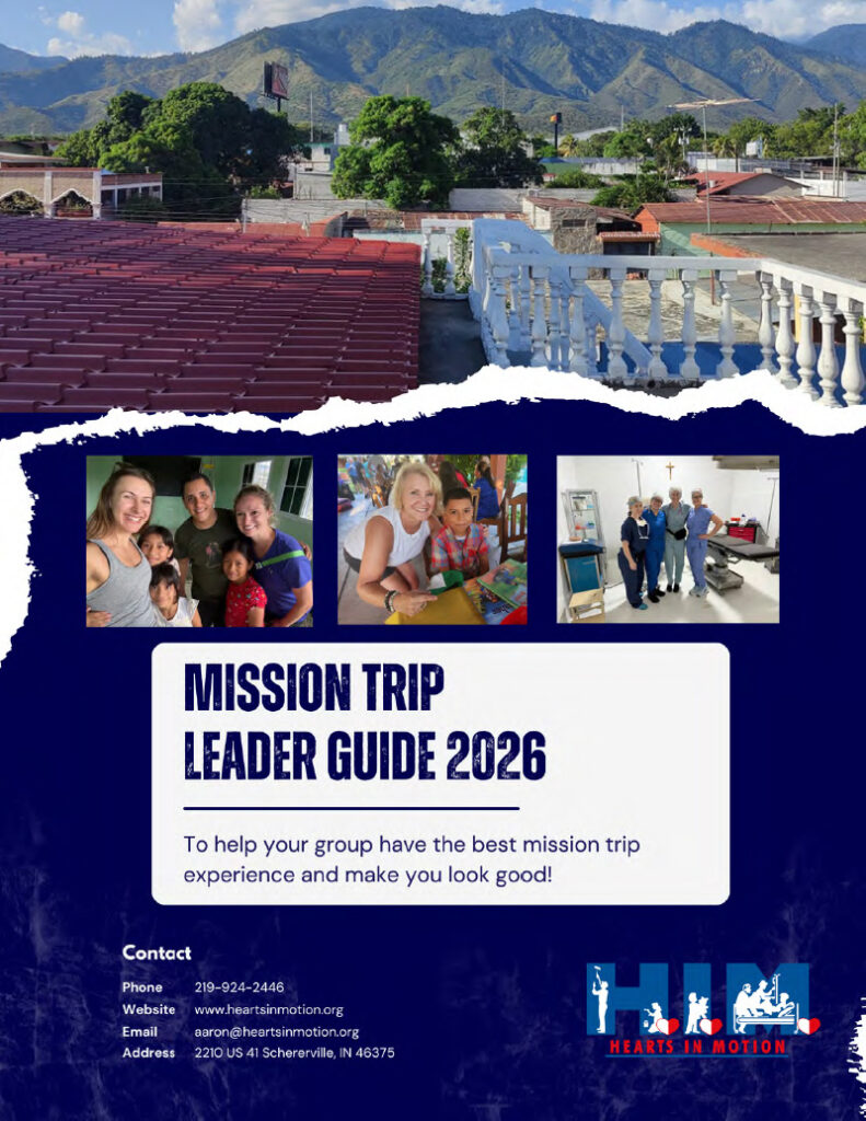Leader guide for those who are leading an adult trip with Hearts In Motion 2026