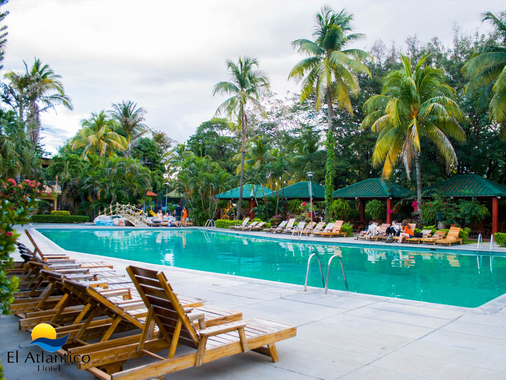 Pool at the Hotel Atlantico in Rio Hondo, Guatemala.